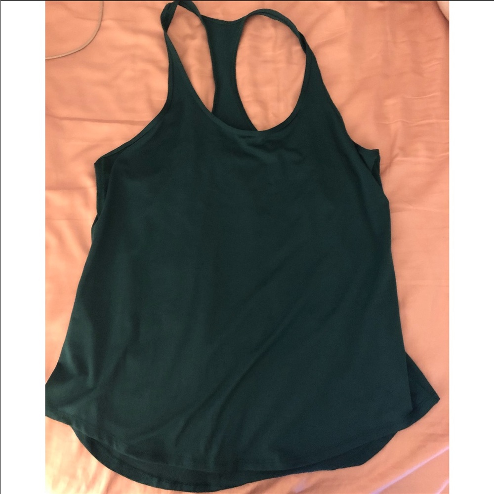 Dark green Tech mesh singlet